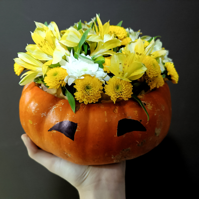 flowerbox 1325: хризантемы Алтай, хризантемы Сантини, альстромерии